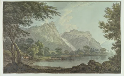 Rochers de Lodore - chute et cottage à distance